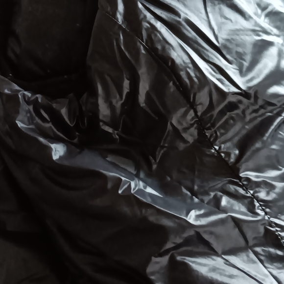 Andrew Marc Designer Puffer Vest Black Blue Speckled - Picture 14 of 15